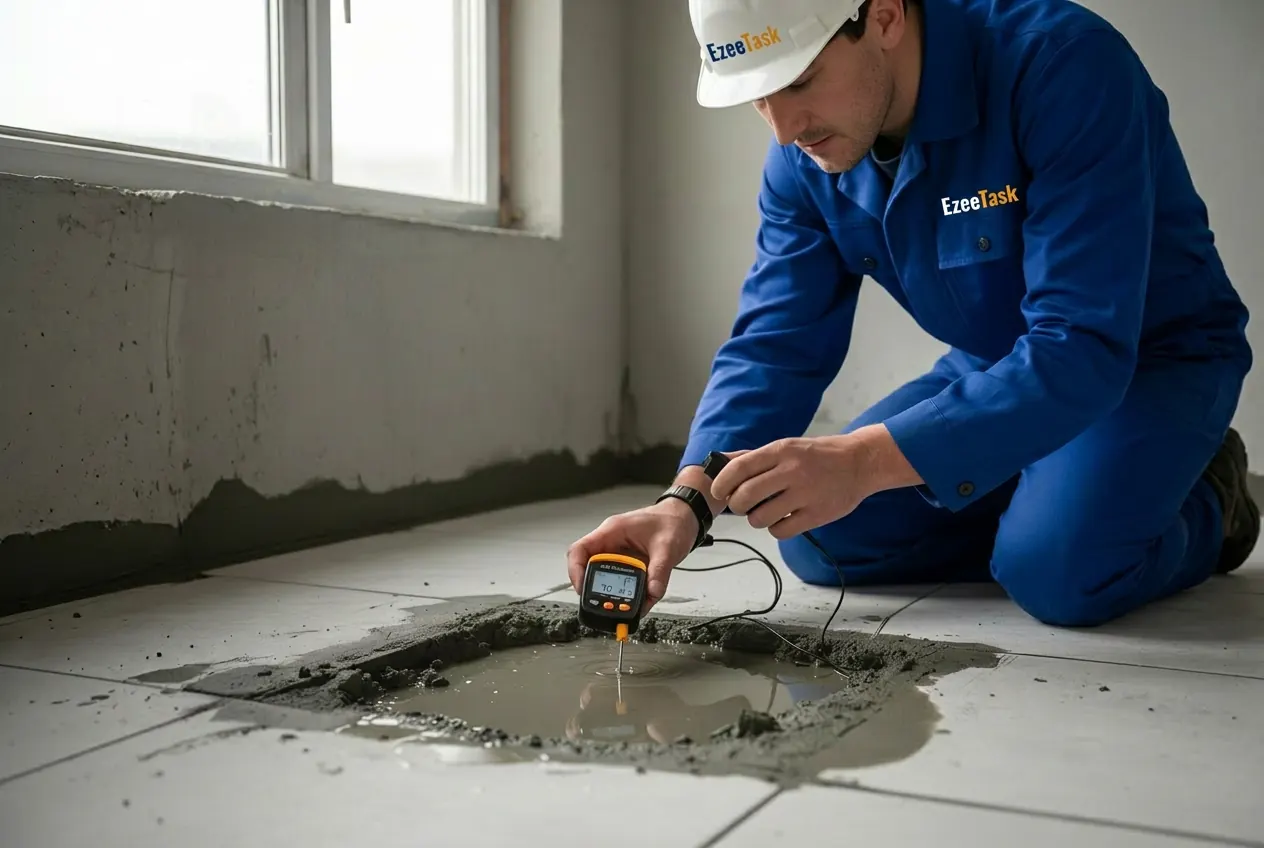 Illustrative image of a damp wall