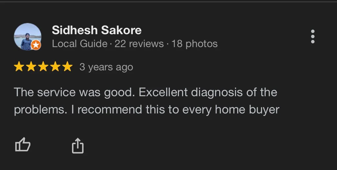 Google review from Sidhesh Sakore