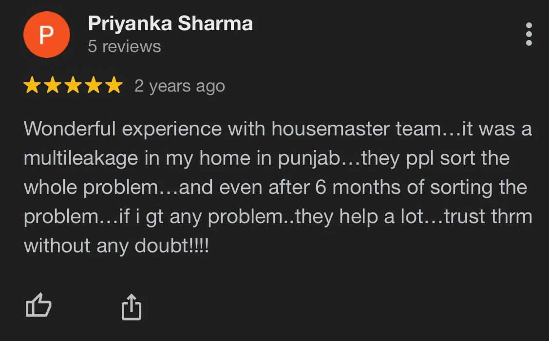 Google review from Priyanka Sharma