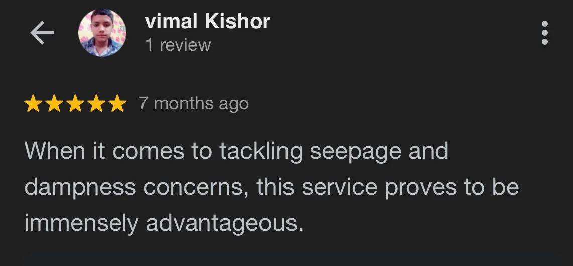 Google review from Vimal Kishor