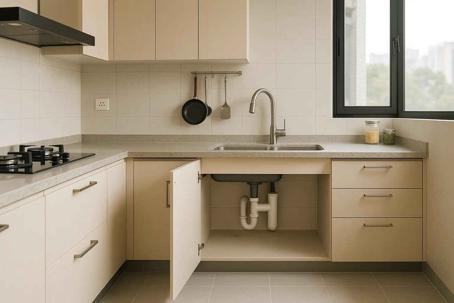 Complete kitchen drainage repair