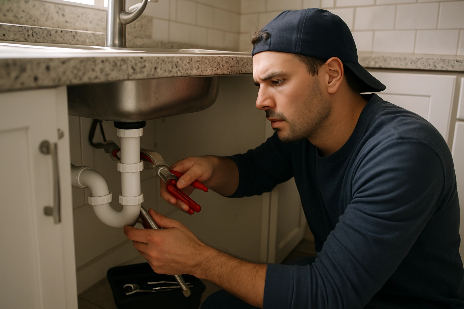 Kitchen Sink Drainage & Trap Repair